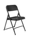 image of National Public Seating 810 NPS® 800 Series Premium Lightweight Black Plastic Folding Chair (Pack of 4)