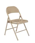 image of National Public Seating 901 Basics by NPS® 900 Series All-Steel Beige Folding Chair (Pack of 4)
