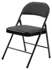 image of National Public Seating 970 Basics by NPS 900 Series Star Trail Black Fabric Padded Folding Chair (Pack of 4)