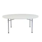 image of National Public Seating BT71R NPS® 71" Heavy Duty Round Folding Table, Speckled Grey