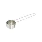 image of Winco MCPL-025C Measuring Cup, 1/4-Cup, 6" Wire Handle, Stainless Steel