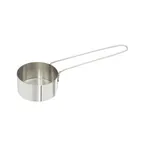 image of Winco MCPL-050C Measuring Cup, 1/2-Cup, 6" Wire Handle, Stainless Steel