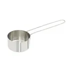 image of Winco MCPL-075C Measuring Cup, 3/4-Cup, 6" Wire Handle, Stainless Steel