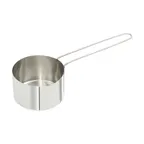 image of Winco MCPL-125C Measuring Cup, 1-1/4-Cup, 6" Wire Handle, Stainless Steel