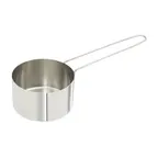 image of Winco MCPL-150C Measuring Cup, 1-1/2-Cup, 6" Wire Handle, Stainless Steel