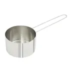 image of Winco MCPL-200C Measuring Cup, 2-Cup, 6" Wire Handle, Stainless Steel