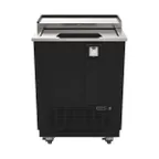 image of Hubert 164956 Kratos 67K-150 Bottle Cooler 26.43" W 4.1 cu ft Black Opener33‑40°F R290a 240 W Casters