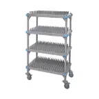 image of Quantum QPM244268PDR2 Millenia 4-Tier Mobile Drying Rack Unit, 42"W x 24"D x 68"H, Gray Finish