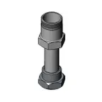 image of T&S Brass BF-0401 Big-Flo Faucet Extension, Swivel, 4-3/8" H, Gasket, 1/2" Npt