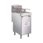 image of Hurakan HKN-FXF50 A/W 15" Floor Model Natural Gas Full Pot Fryer w/ 40 Lbs, 120.000 BTU
