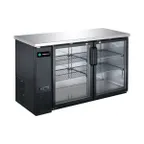 image of Hurakan HKN-GBB2460G 60" Back Bar Cooler w/ Swing Glass Door, 14.8 cu. ft.