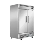 image of Hurakan HKN-GXE42F2C Two Solid Door Reach-In Freezer, Bottom Mounted, 41.9 cu. ft.