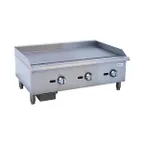 image of Hurakan HKN-PSXGL36T A/W 36" Countertop Thermostatic Gas Griddle, 3/4" Steel Plate, 90.000 BTU
