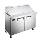 image of Hurakan HKN-SPMT36R2E 36" Mega Top Sandwich Prep Table, 2-Door, 7.6 cu. ft.