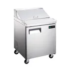 image of Hurakan HKN-SPT29R1D 29" Sandwich / Salad Prep Table, 1-Door, Fits (8) 1/6 Size Pans