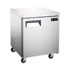 image of Hurakan HKN-UC27R1 C/E 27" 1-Door Undercounter Refrigerator, Stainless Steel, 6.3 cu. ft.