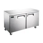 image of Hurakan HKN-UC36F2C 36" 2-Door Undercounter Freezer, Stainless Steel, 9.68 cu. ft.