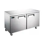 image of Hurakan HKN-UC48R2 C/E 48" 2-Door Undercounter Refrigerator, Stainless Steel, 12 cu. ft.