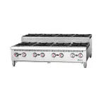 image of Hurakan HKN-XRCG48-8 A/W 48" Countertop Step-Up Gas Hotplate w/ 8 Burners, 200.000 BTU