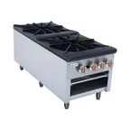 image of Hurakan HKN-XRFSG18-2 A/W 24" Countertop Gas Stock Pot Range w/ 2 Burners, 170.000 BTU