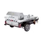 image of Crown Verity CV-TG-1 69" Towable Gas Outdoor Grill w/ Insulated Storage Compartments, 99.000 BTU