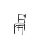 image of BFM Seating 2090CAWR-SB Indoor Troy Chair with Slat Back, Black