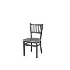 image of BFM Seating 2090CCSR-SB Indoor Troy Chair with Slat Back, Black