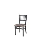 image of BFM Seating 2090CFHR-SB Indoor Troy Chair with Slat Back, Black