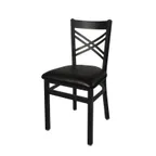 image of BFM Seating 2130C-SB GR3 Indoor Akrin Side Chair, Black