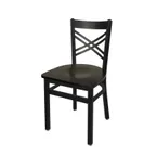 image of BFM Seating 2130C-SB W Indoor Akrin Side Chair, Black