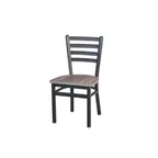 image of BFM Seating 2160CCSR-SB Indoor Lima Chair with Ladder Back, Black