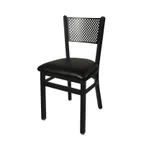 image of BFM Seating 2161C-SB GR2 Indoor Polk Side Chair, Black
