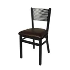 image of BFM Seating 2161C-SB GR4 Indoor Polk Side Chair, Black