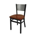 image of BFM Seating 2161C-SB W Indoor Polk Side Chair, Black