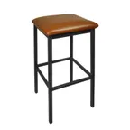 image of BFM Seating 2510B-SB GR4 Trent Bistro Backless Barstool, Upholstered Seat, Sand Black Finish, Grade 4 Uph