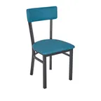 image of BFM Seating 4301CG4-SB Indoor Bristol Chair with Upholstered Seat & Back, Black