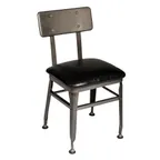 image of BFM Seating JS22CCOM-CLCL Indoor Lincoln Side Chair with Upholstered Seat