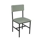 image of BFM Seating JS33CMG4-G4SB Indoor Meghan Side Chair with Upholstered Seat & Back, Black