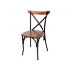 image of BFM Seating JS88CASH-SB Indoor Henry Side Chair with Autumn Ash Wood Seat & Back, Black