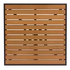 image of BFM Seating PH3232TKBLU Longport Table Top, 32" X 32", Square, Synthetic Teak