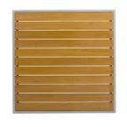 image of BFM Seating PH3232TKSVU Longport Table Top, 32" X 32", Square, Synthetic Teak