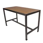 image of BFM Seating PH4L3571TKBLT 35" X 71" Bar Height Outdoor Table