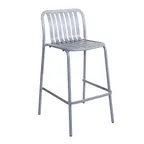 image of BFM Seating PHKWBS-SG Aluminum Key West Stacking Bar Stool