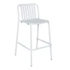 image of BFM Seating PHKWBS-WH Aluminum Key West Stacking Bar Stool