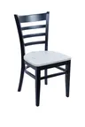image of BFM Seating ZWC101BL R Indoor Berkeley Side Chair with Ladder Back, Black