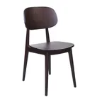 image of BFM Seating ZWC22DW GR3 Indoor Emma Side Chair with Upholstered Seat