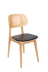 image of BFM Seating ZWC22DWX-COM Indoor Emma Chair with Upholstered Seat