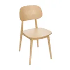 image of BFM Seating ZWC22NT GR4 Indoor Emma Side Chair with  Upholstered Seat