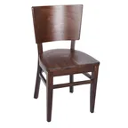 image of BFM Seating ZWC304DW GR3 Indoor Aston Side Chair with Upholstered Seat