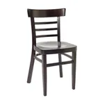 image of BFM Seating ZWC66BL GR4 Indoor Giulia Side Chair with Ladder Back and Upholstered Seat, Black